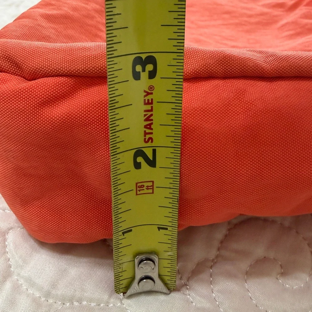 Orange Shoulder Bag with Minimal Silhouette and Adjustable Strap - Picture 10 of 10